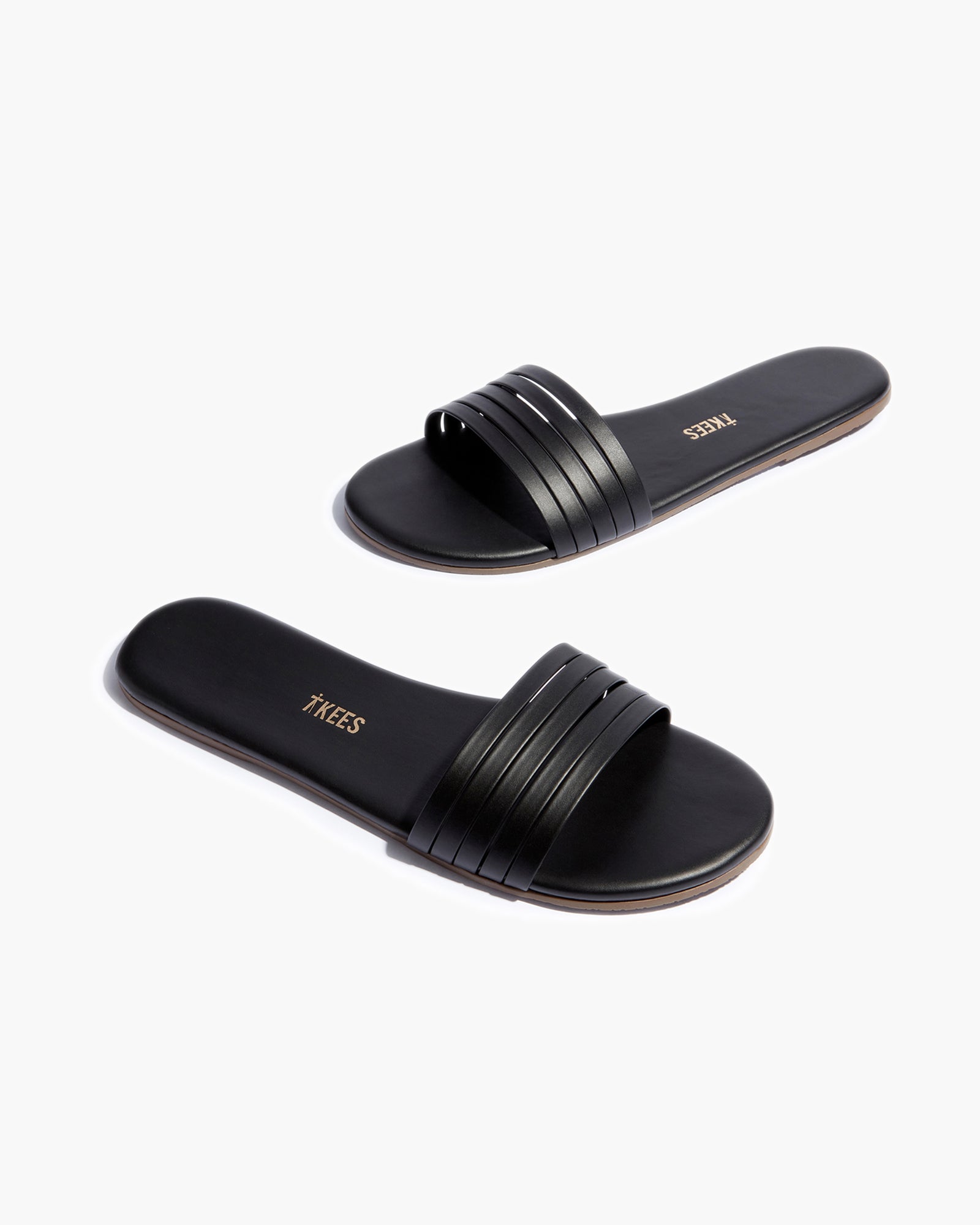 Women's TKEES Austyn Slides Black | YTDZW5278