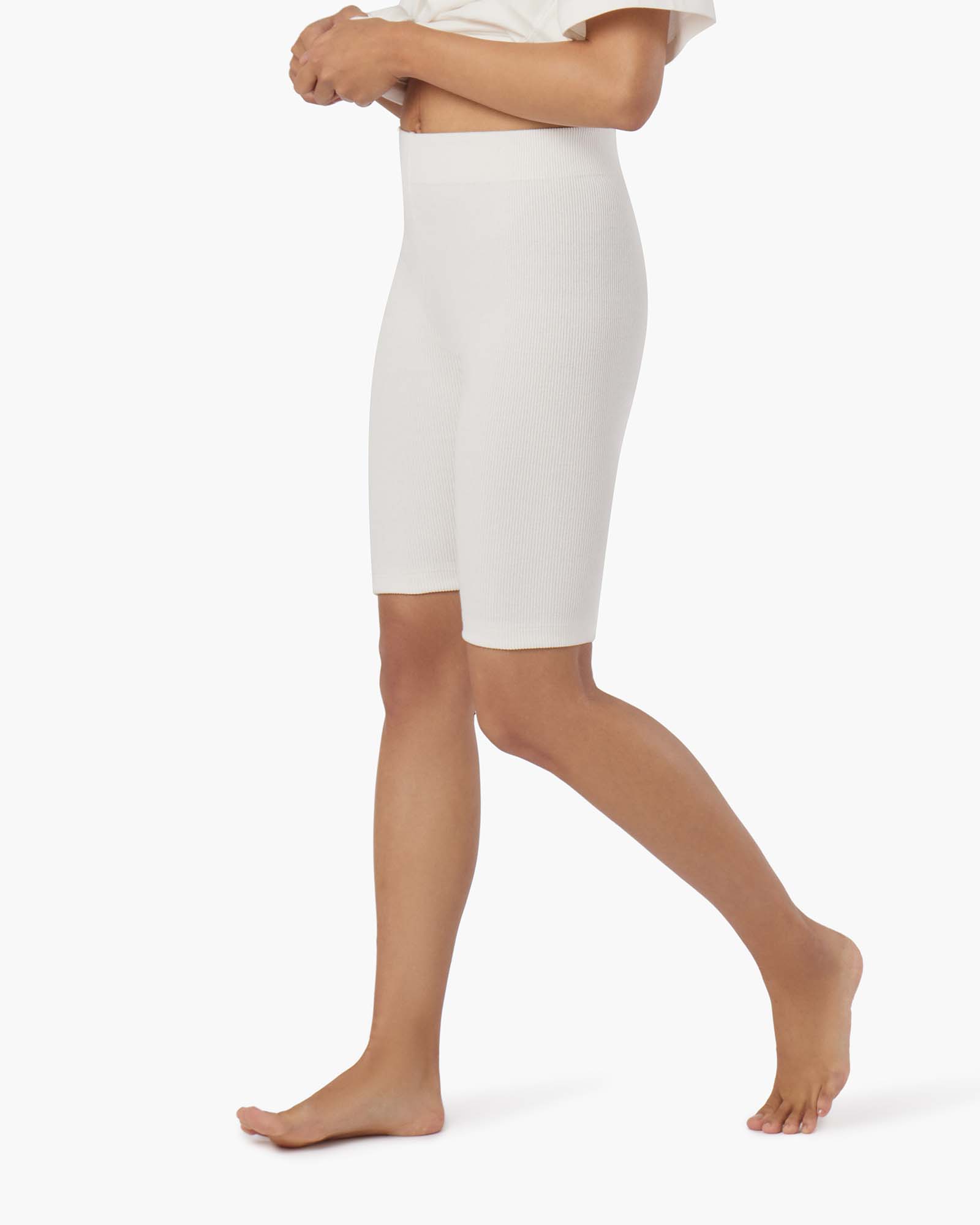 Women's TKEES Biker Shorts Cream | JIOBD0534