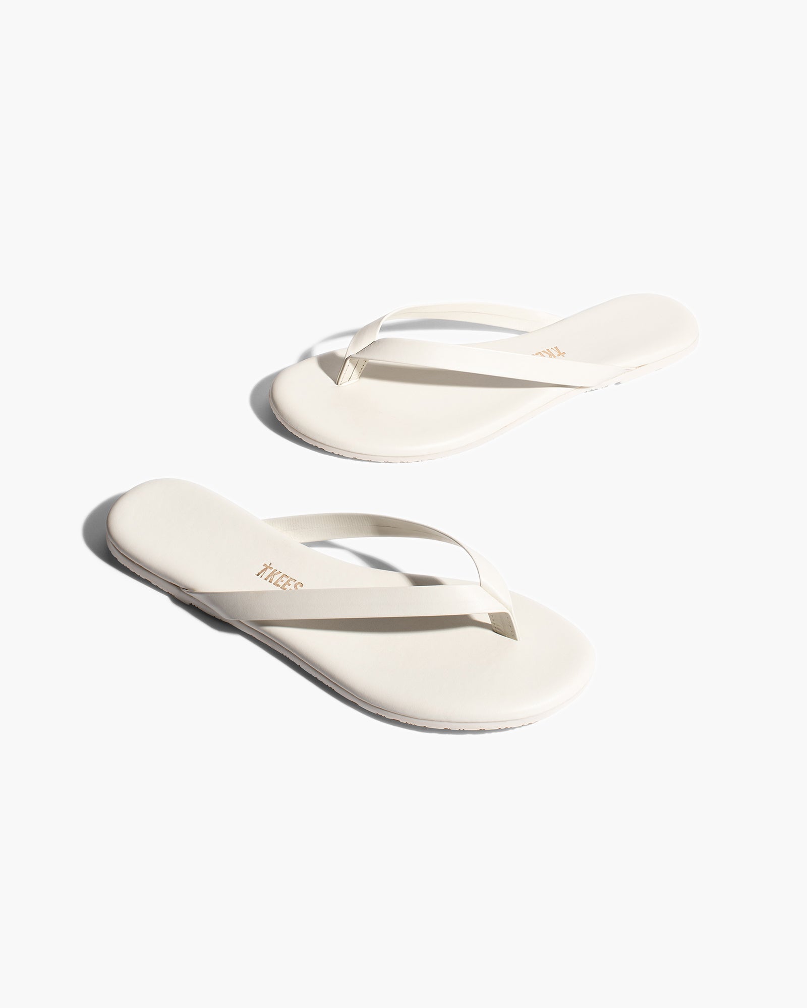 Women's TKEES Boyfriend Flip Flops Cream | FMNVQ5178