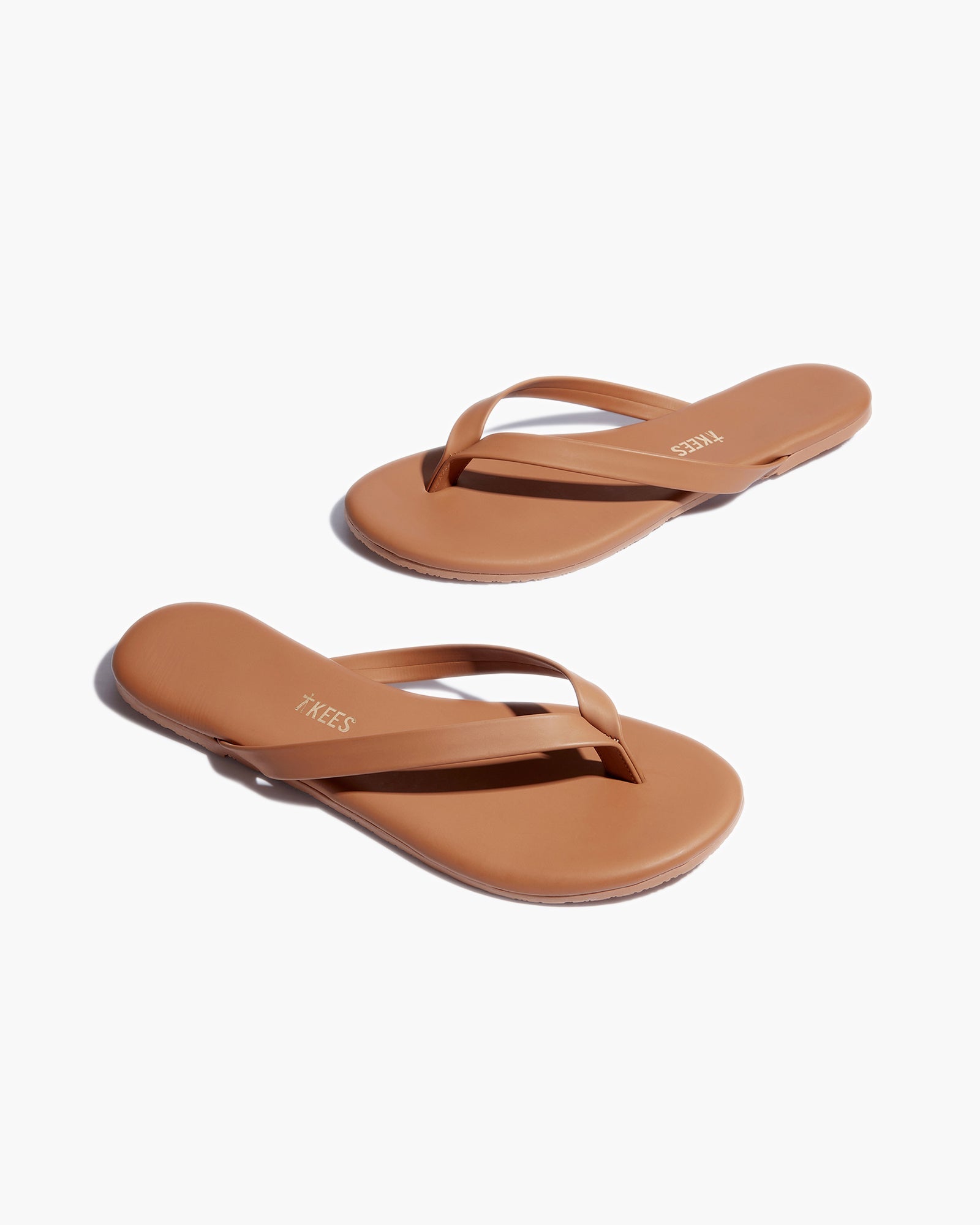 Women's TKEES Boyfriend Vegan Flip Flops Brown | DIABK1403