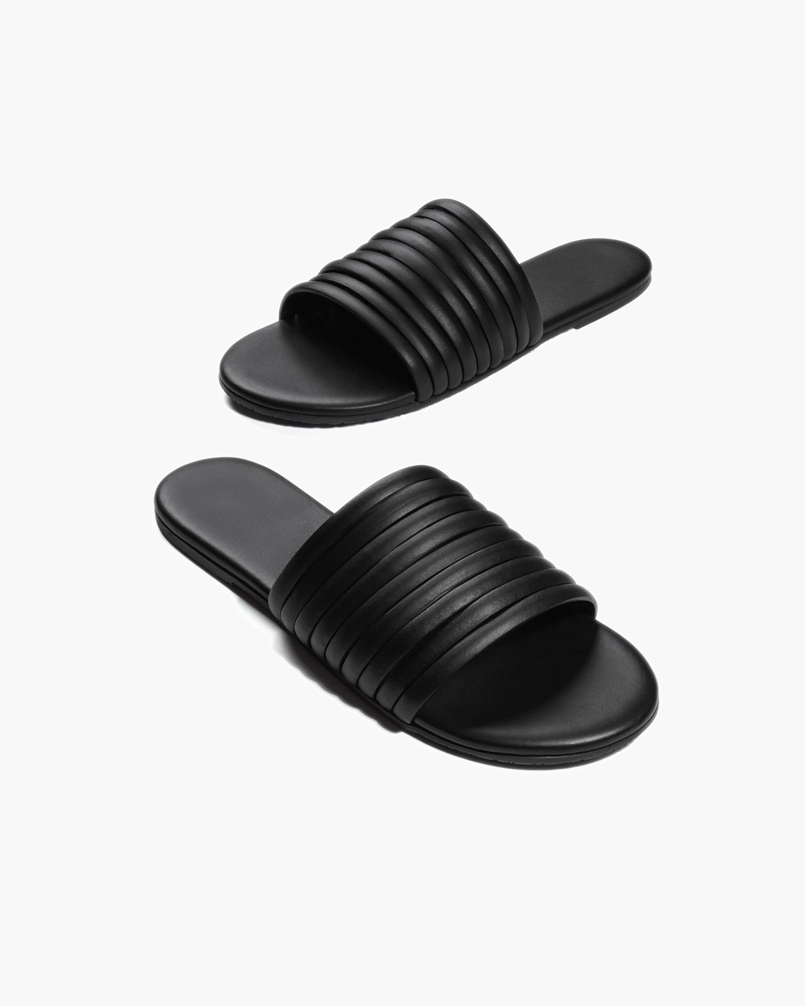 Women's TKEES Caro Slides Black | MQLIS3518