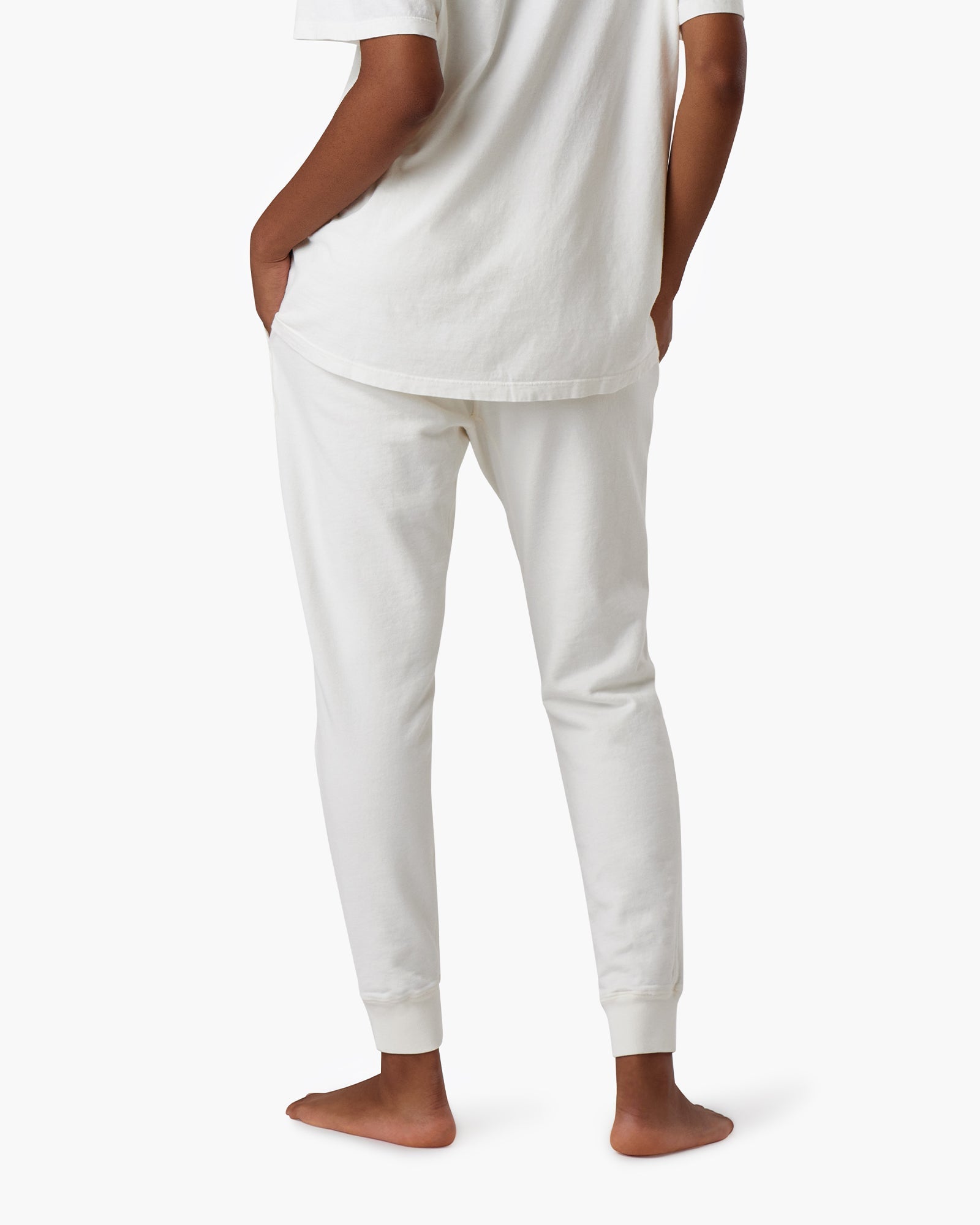 Women's TKEES Core Sport Jogger Cream | VFNSM2895