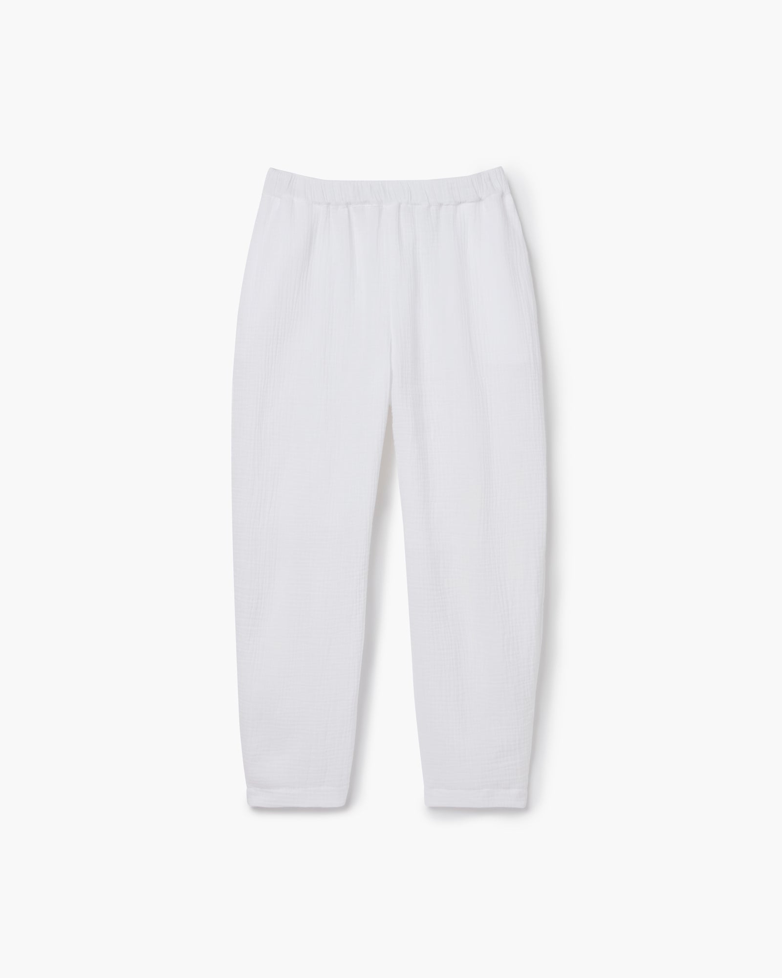 Women\'s TKEES Gauze Pants White | BQLYU4810