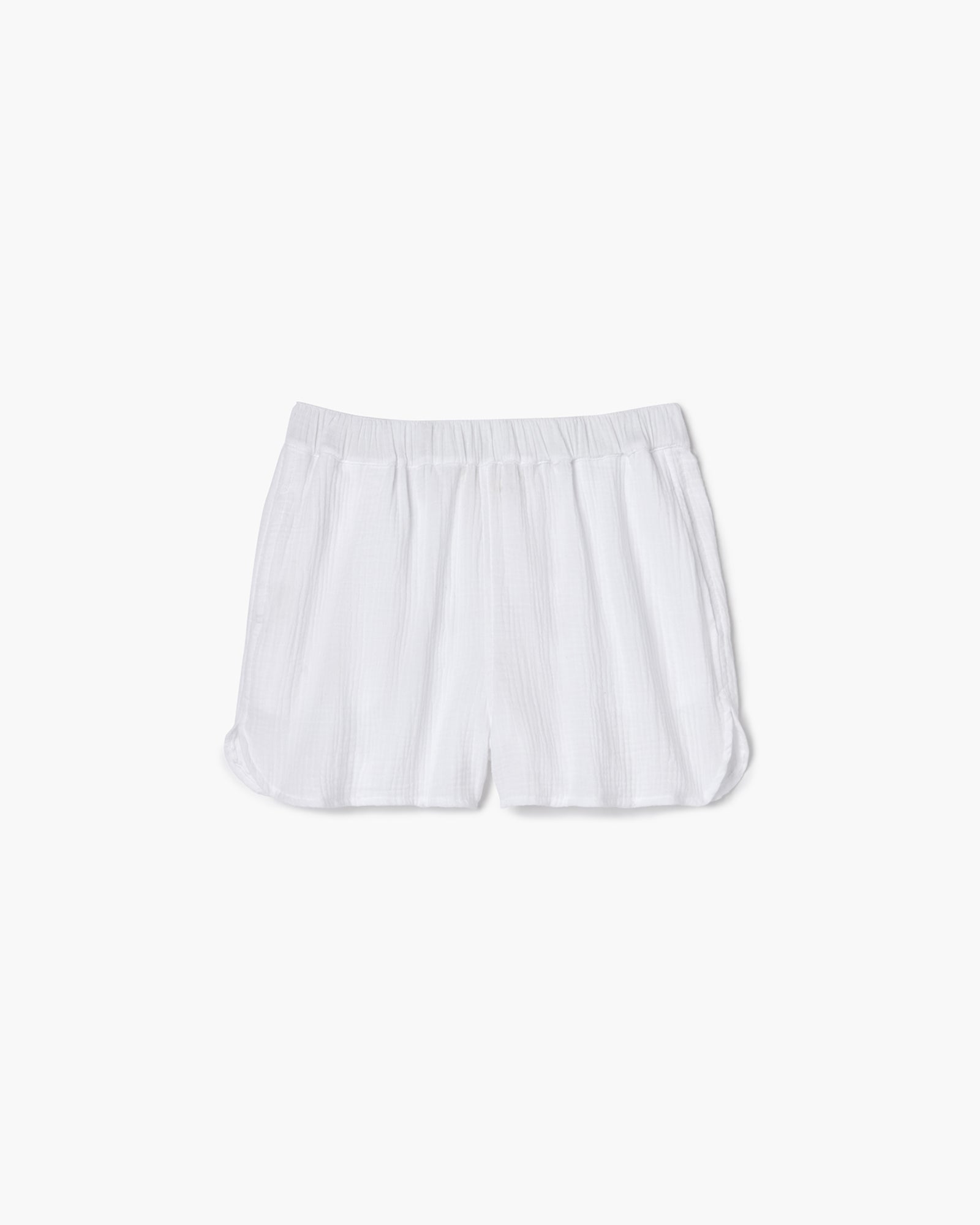 Women\'s TKEES Gauze Shorts White | BNJOX3049