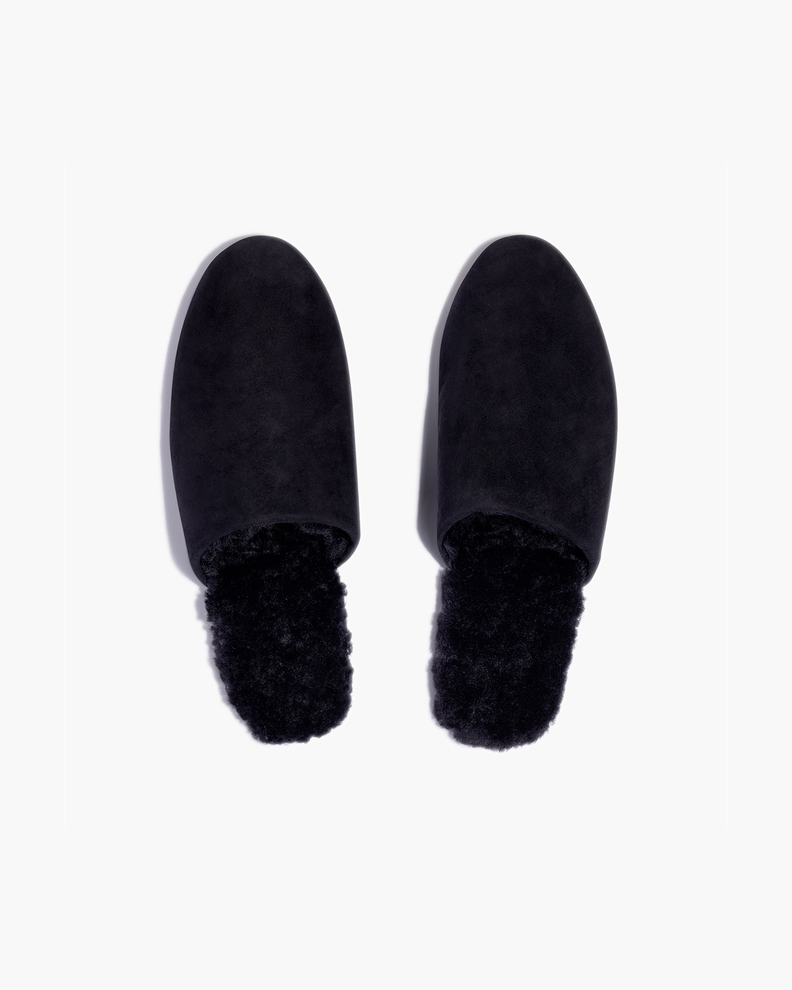 Women\'s TKEES Ines Shearling Slides Black | YVIHN5042