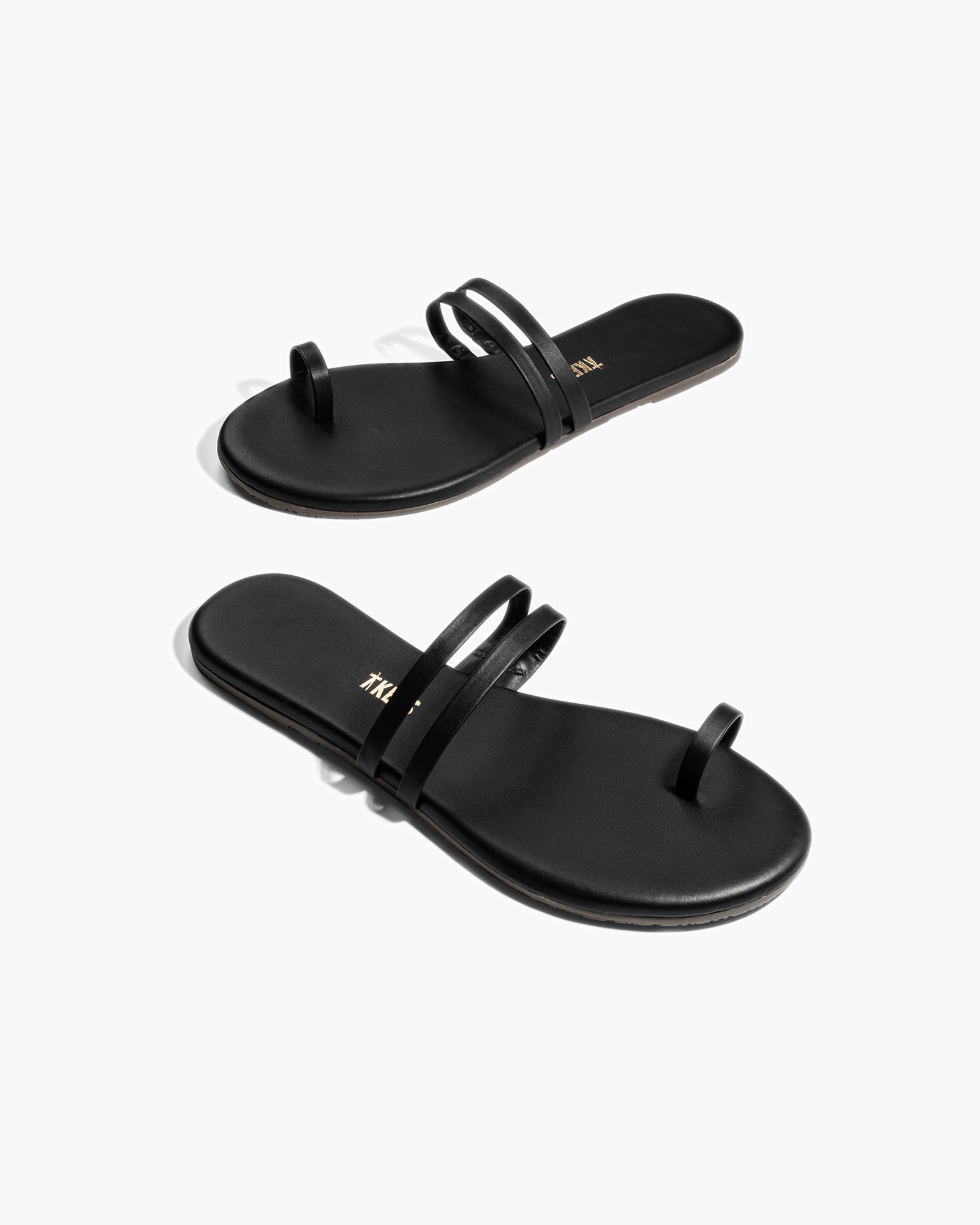 Women's TKEES Leah Sandals Black | JMPUH8264