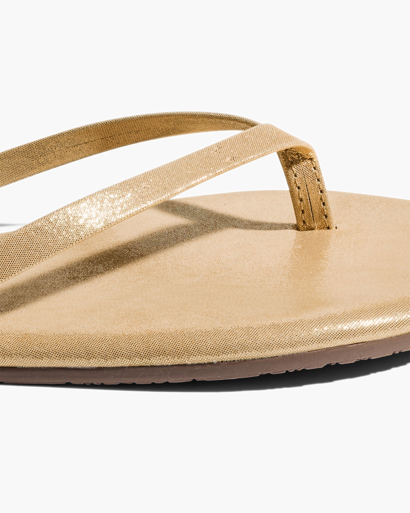 Women's TKEES Lily Glitters Flip Flops Gold | UMQYB4756