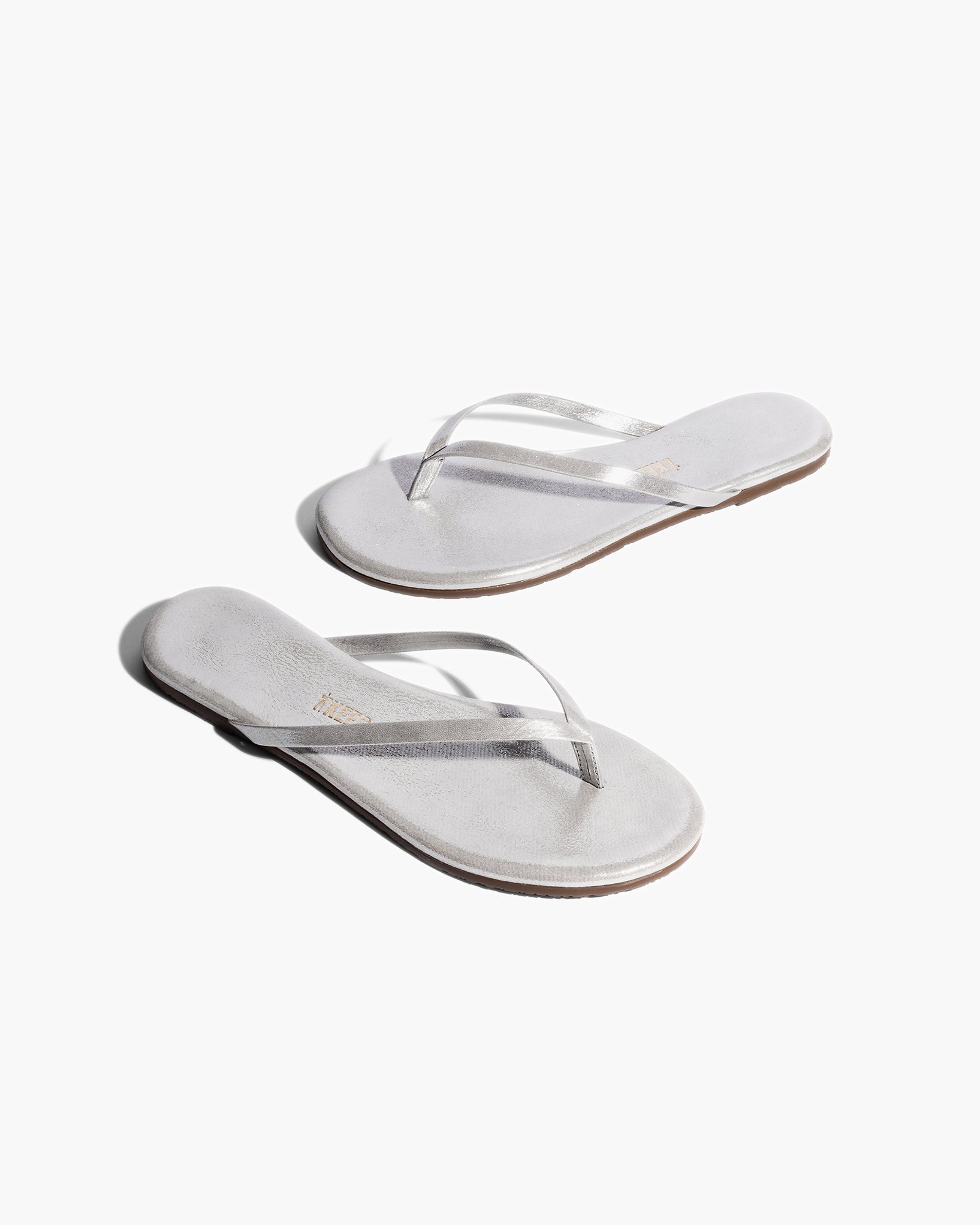 Women's TKEES Lily Glitters Flip Flops White | GAFZL3264