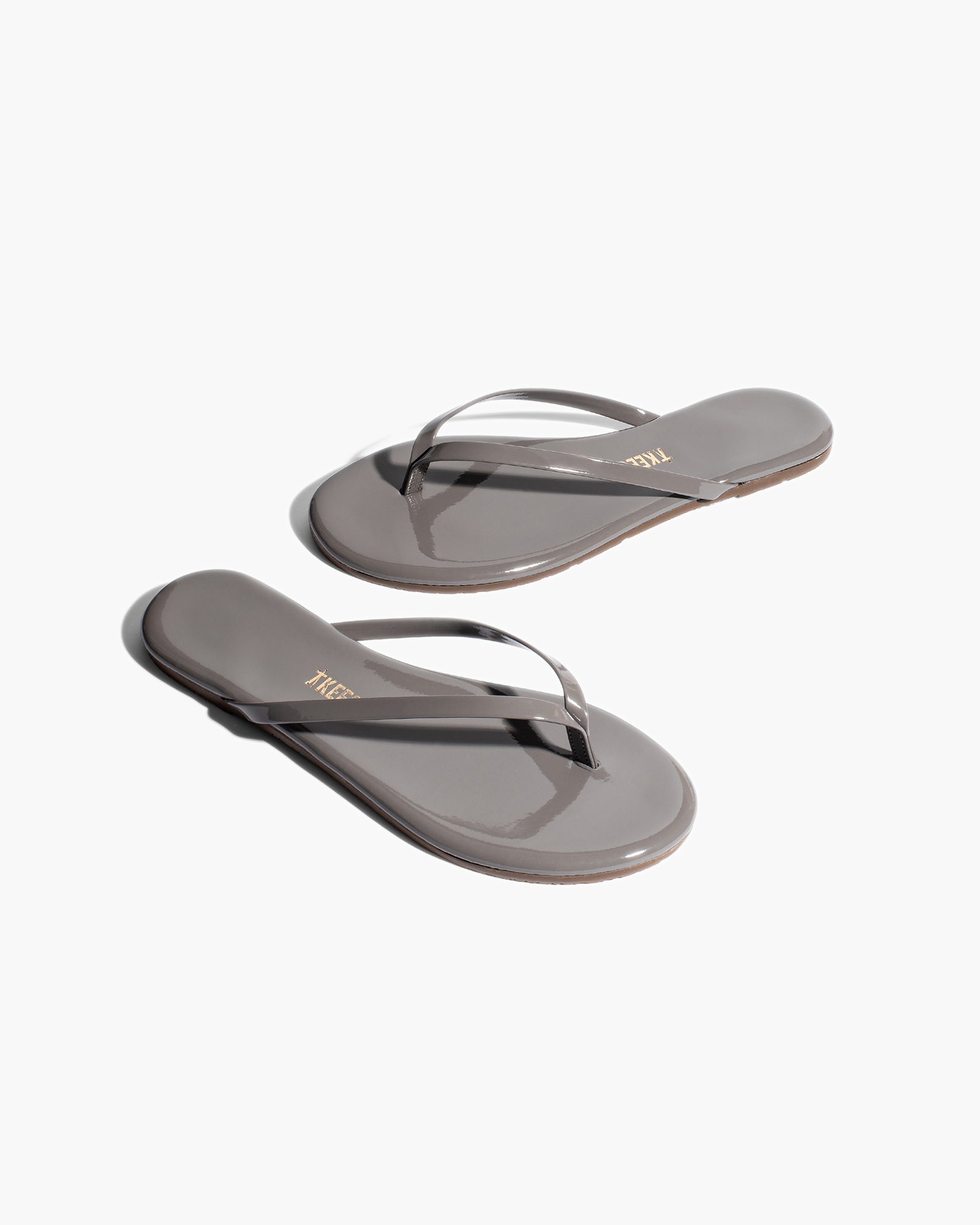 Women's TKEES Lily Glosses Flip Flops Grey | JTMGO3504