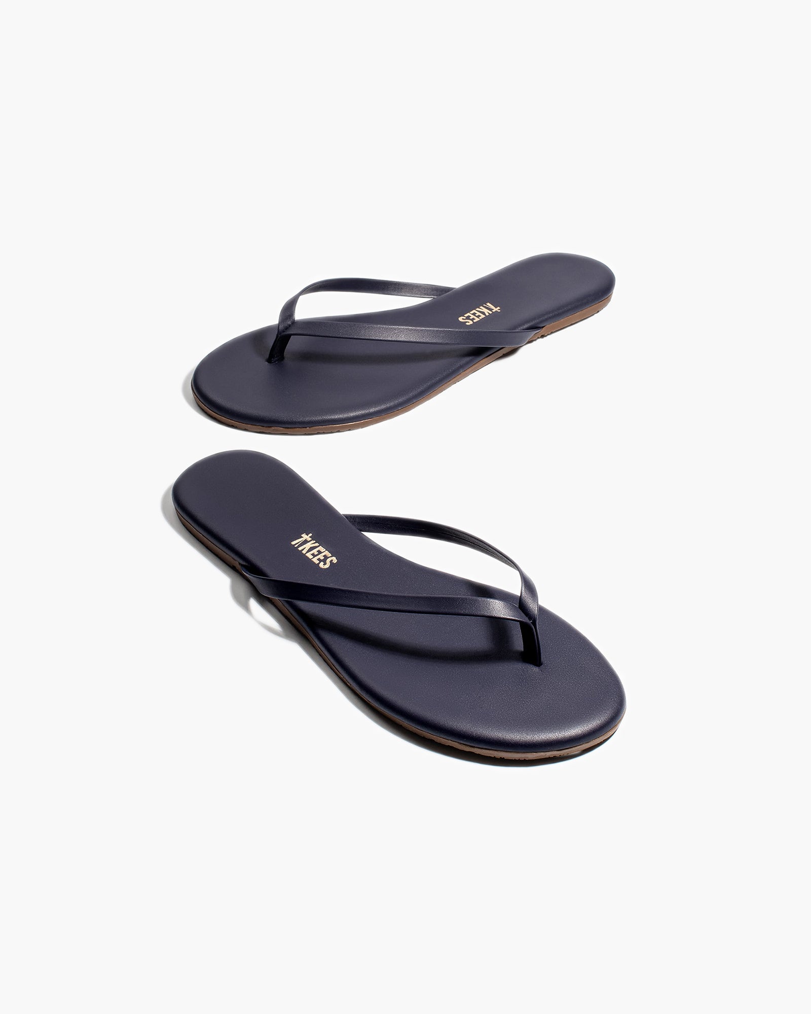 Women's TKEES Lily Liners Flip Flops Black | YZVDK8164