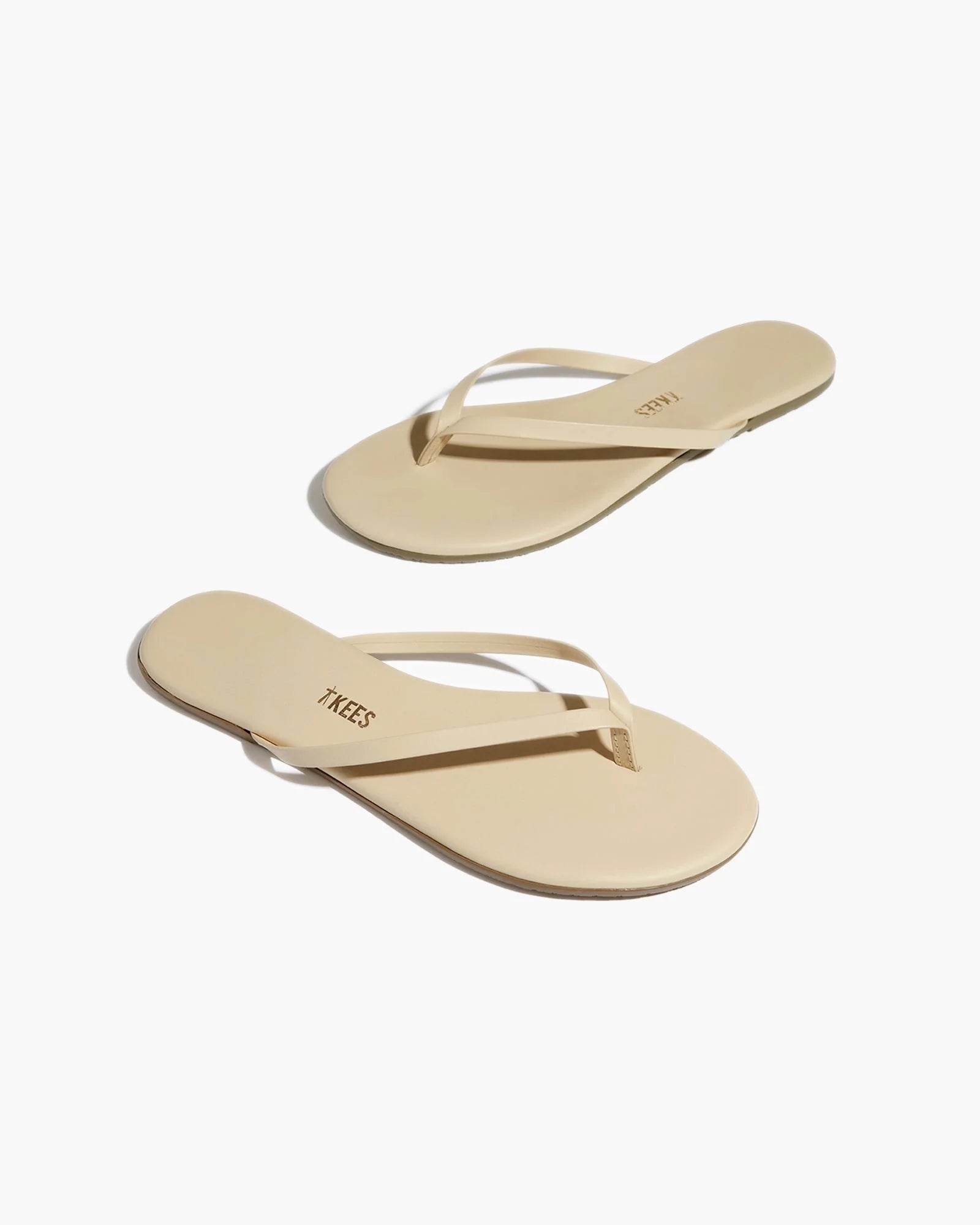 Women's TKEES Lily Nudes Flip Flops White | TOHUE3489