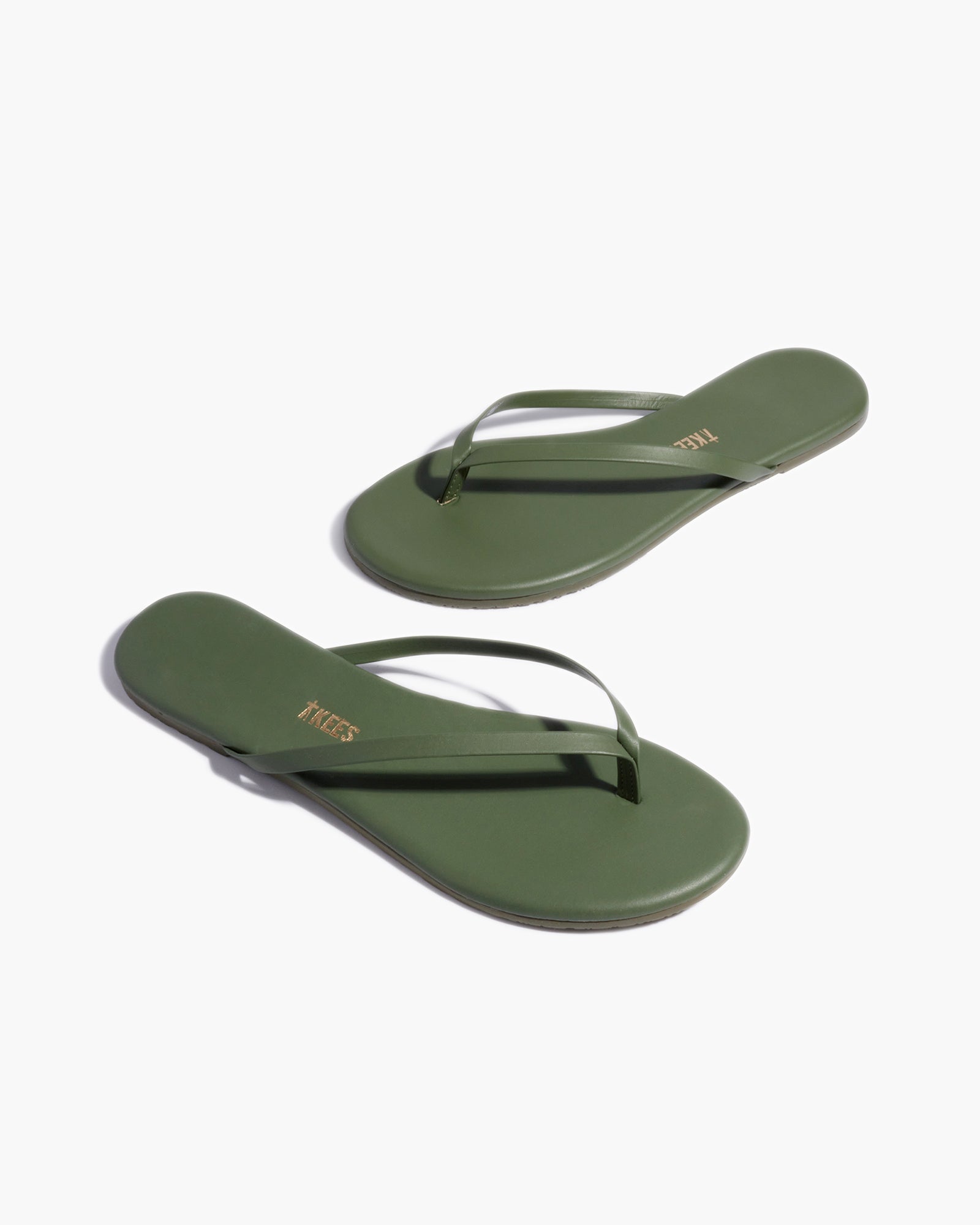 Women's TKEES Lily Pigments Flip Flops Green | ABNKI7120