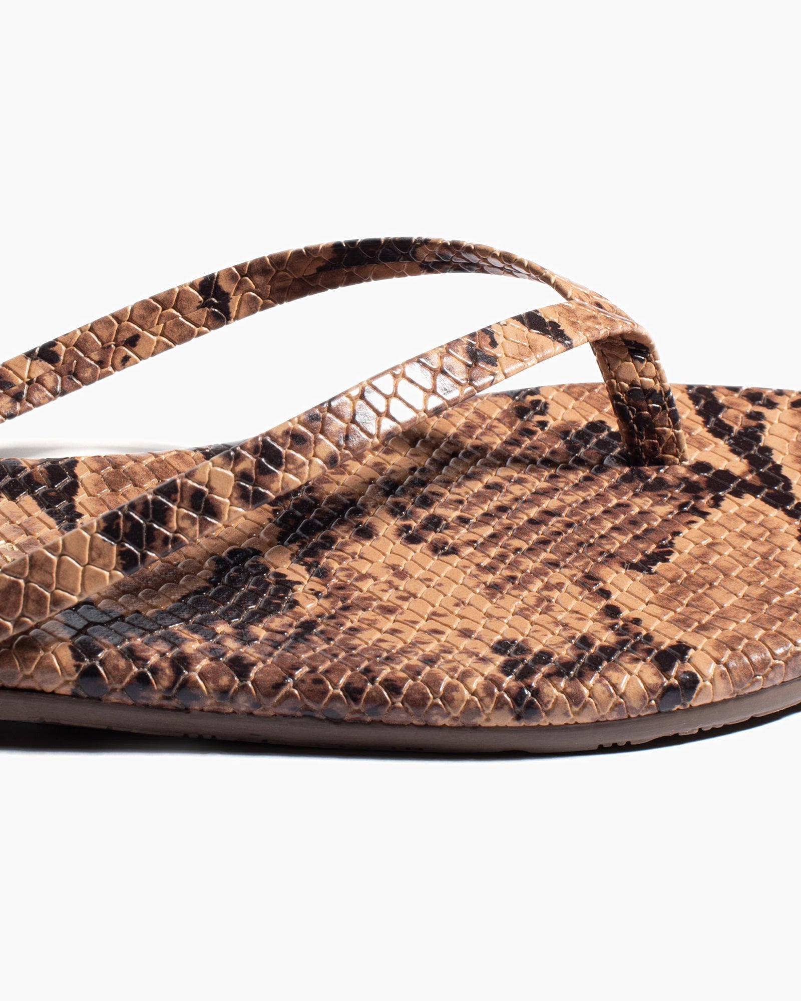 Women's TKEES Lily Vegan Animal Flip Flops Snake | YWLKE5012