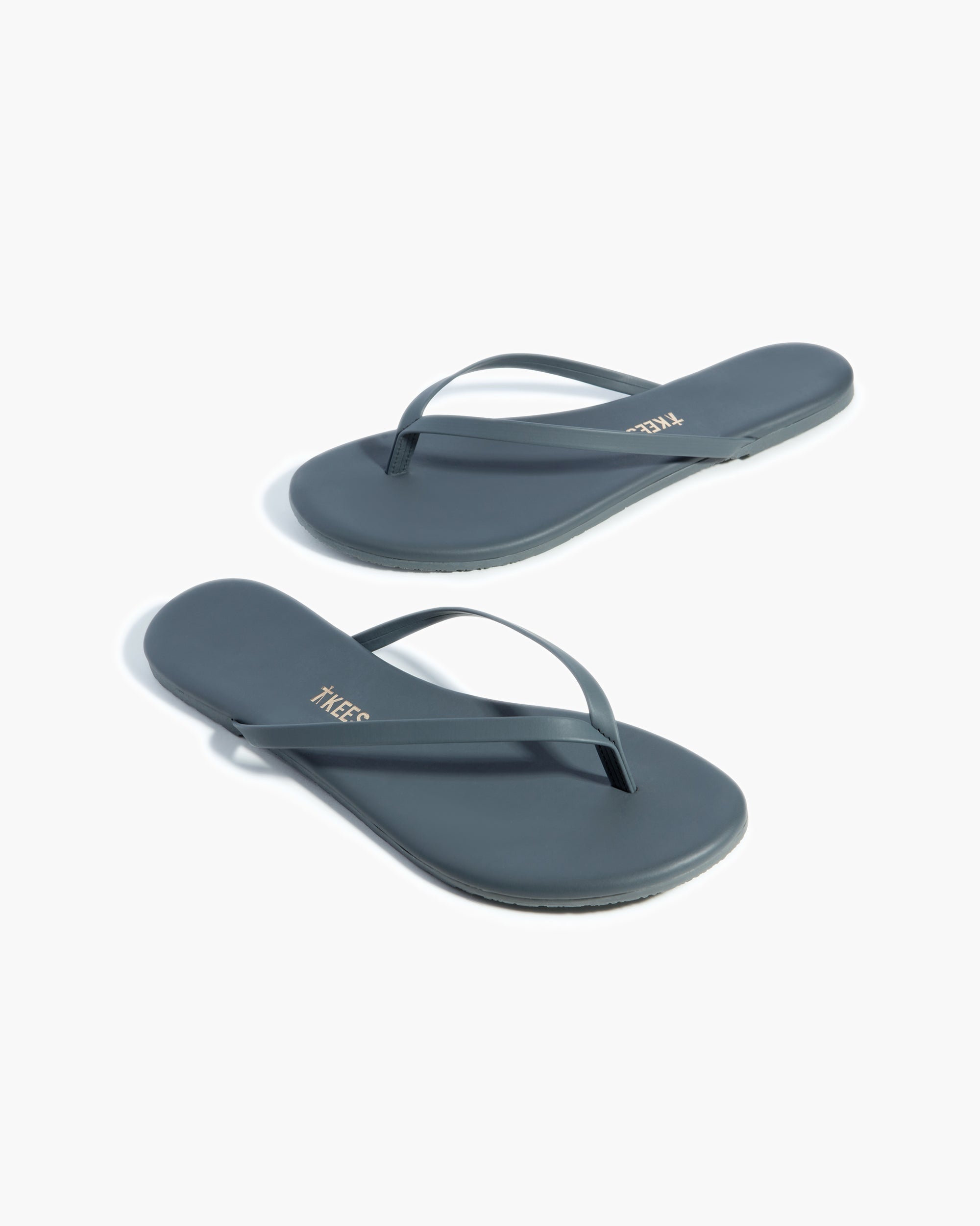 Women's TKEES Lily Vegan Flip Flops Blue | MQWYG6914