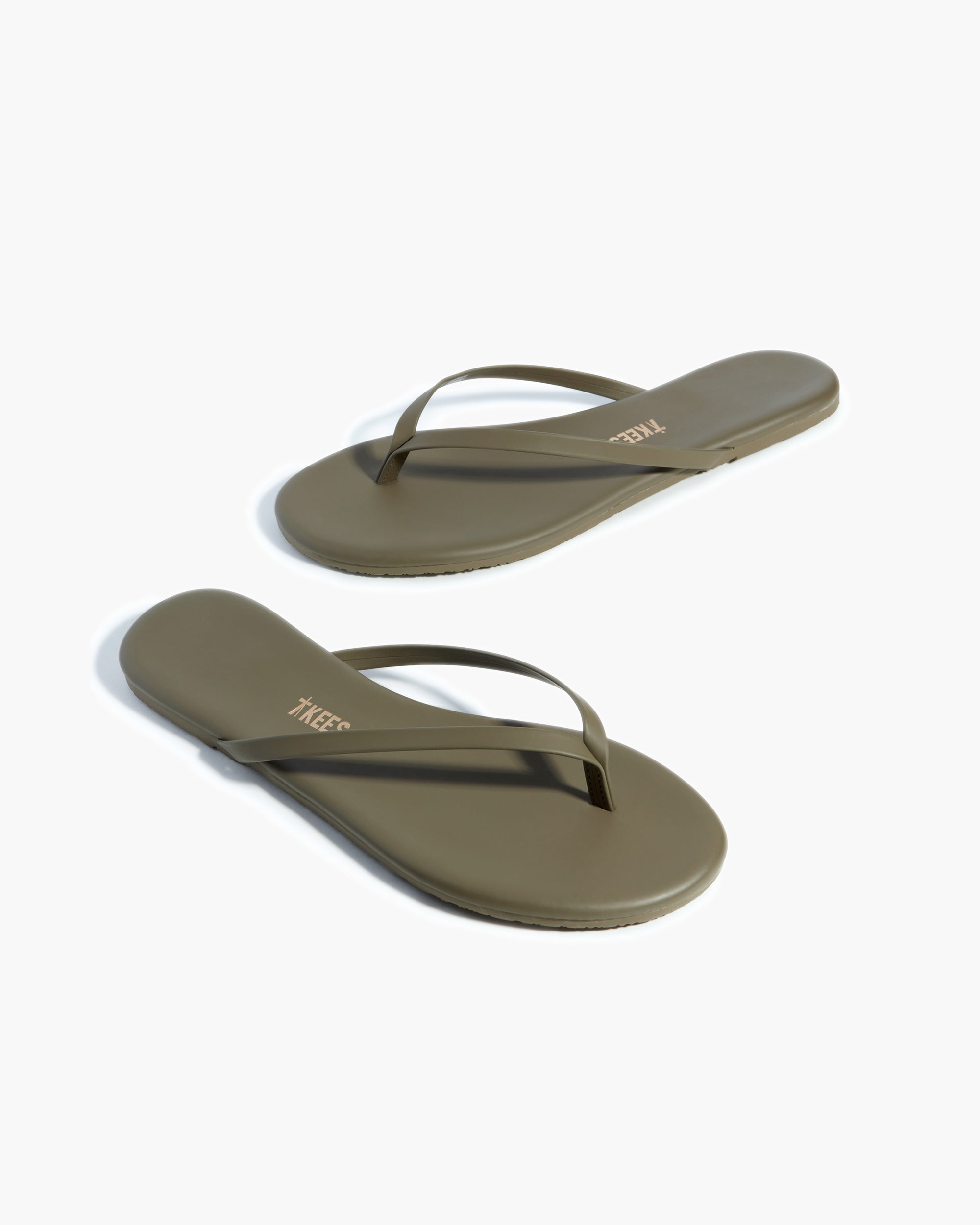 Women's TKEES Lily Vegan Flip Flops Green | MNPRA1967