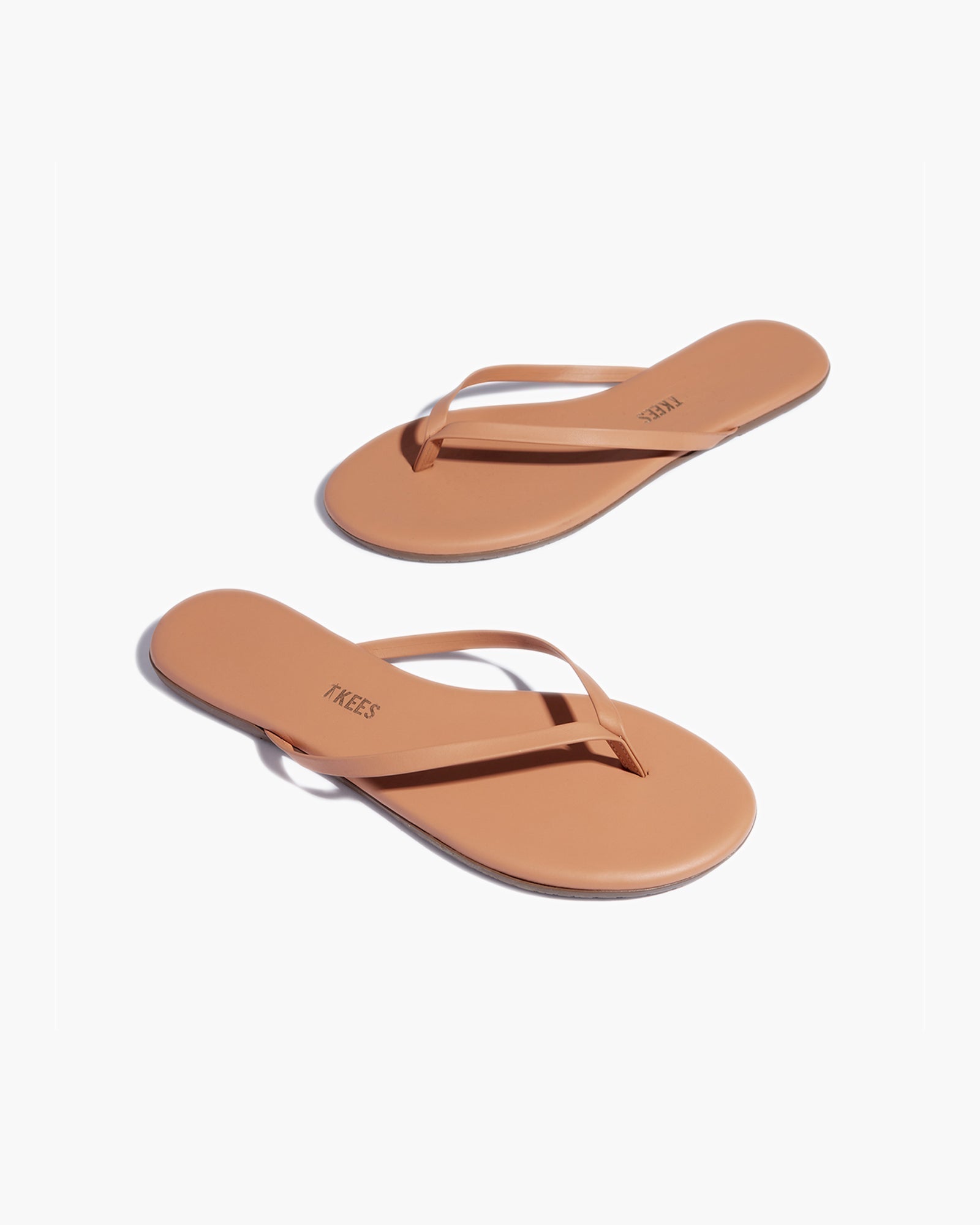 Women's TKEES Lily Vegan Flip Flops Rose Gold | REBFC4832