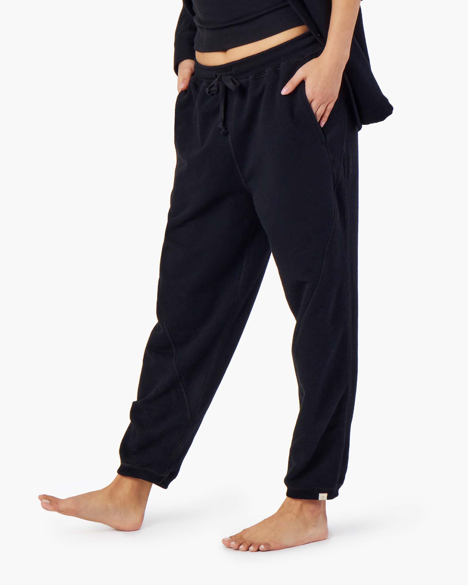 Women's TKEES Panelled Jogger Black | KYROH0597