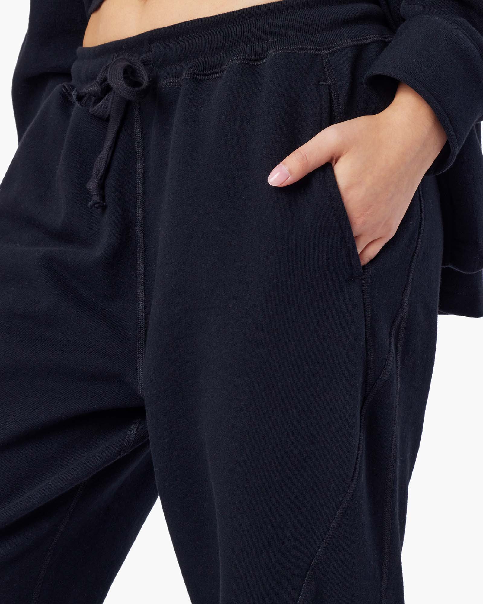 Women's TKEES Panelled Jogger Black | KYROH0597