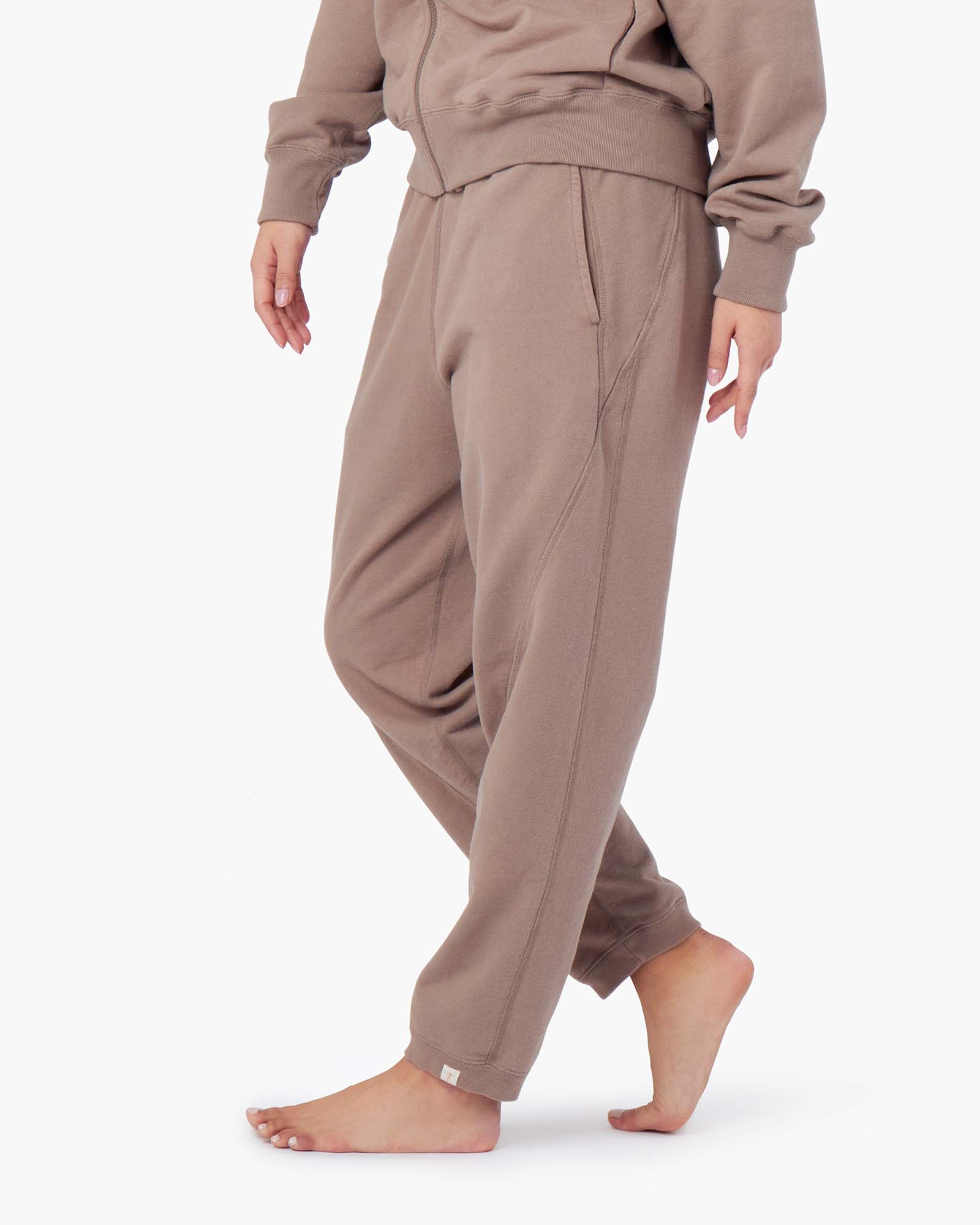 Women's TKEES Panelled Jogger Brown | RAOMZ0927