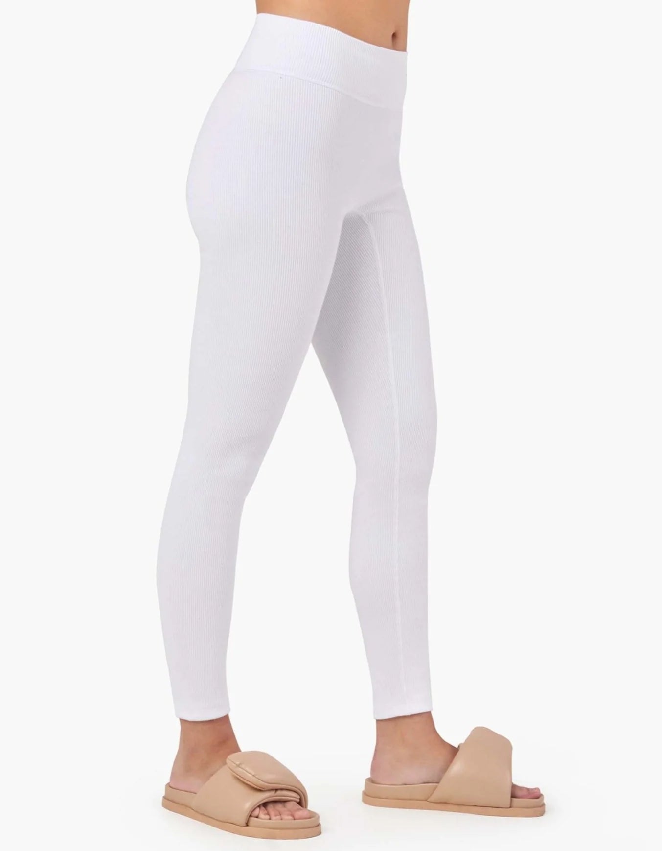 Women's TKEES Rider Leggings White | RLSBQ6137