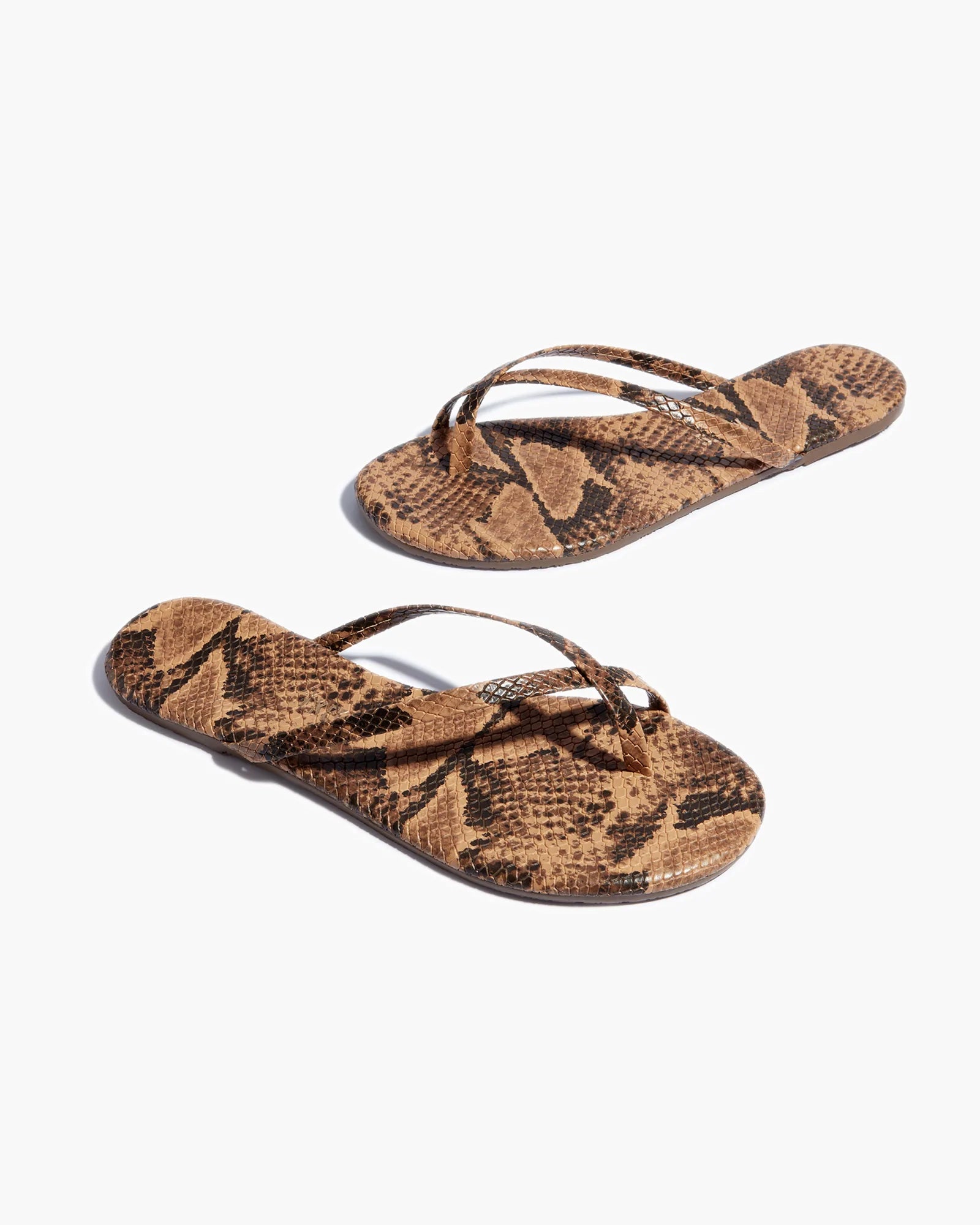 Women's TKEES Riley Vegan Animal Sandals Snake | AFYEL8134