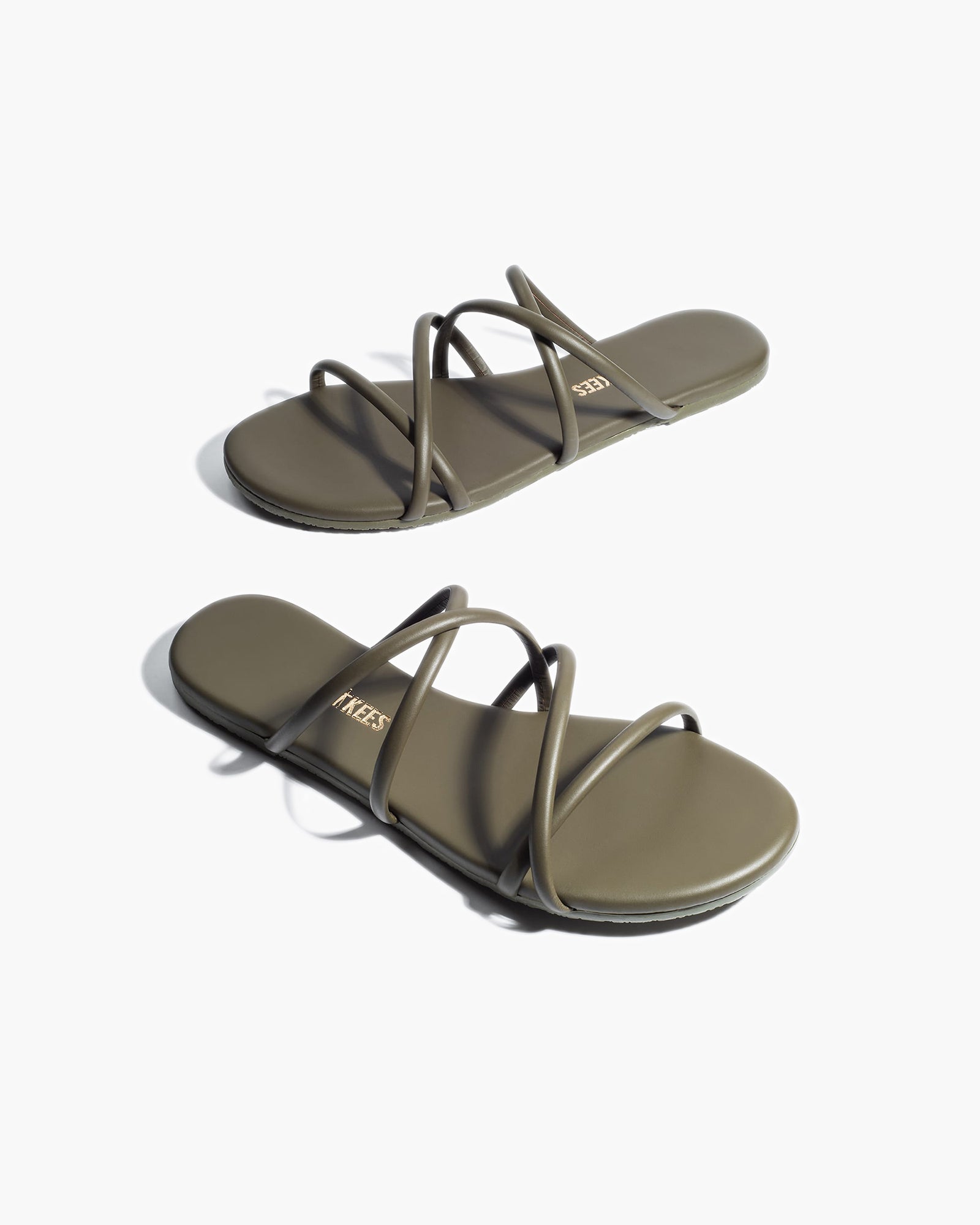 Women's TKEES Sloane Sandals Olive | AURMK7164