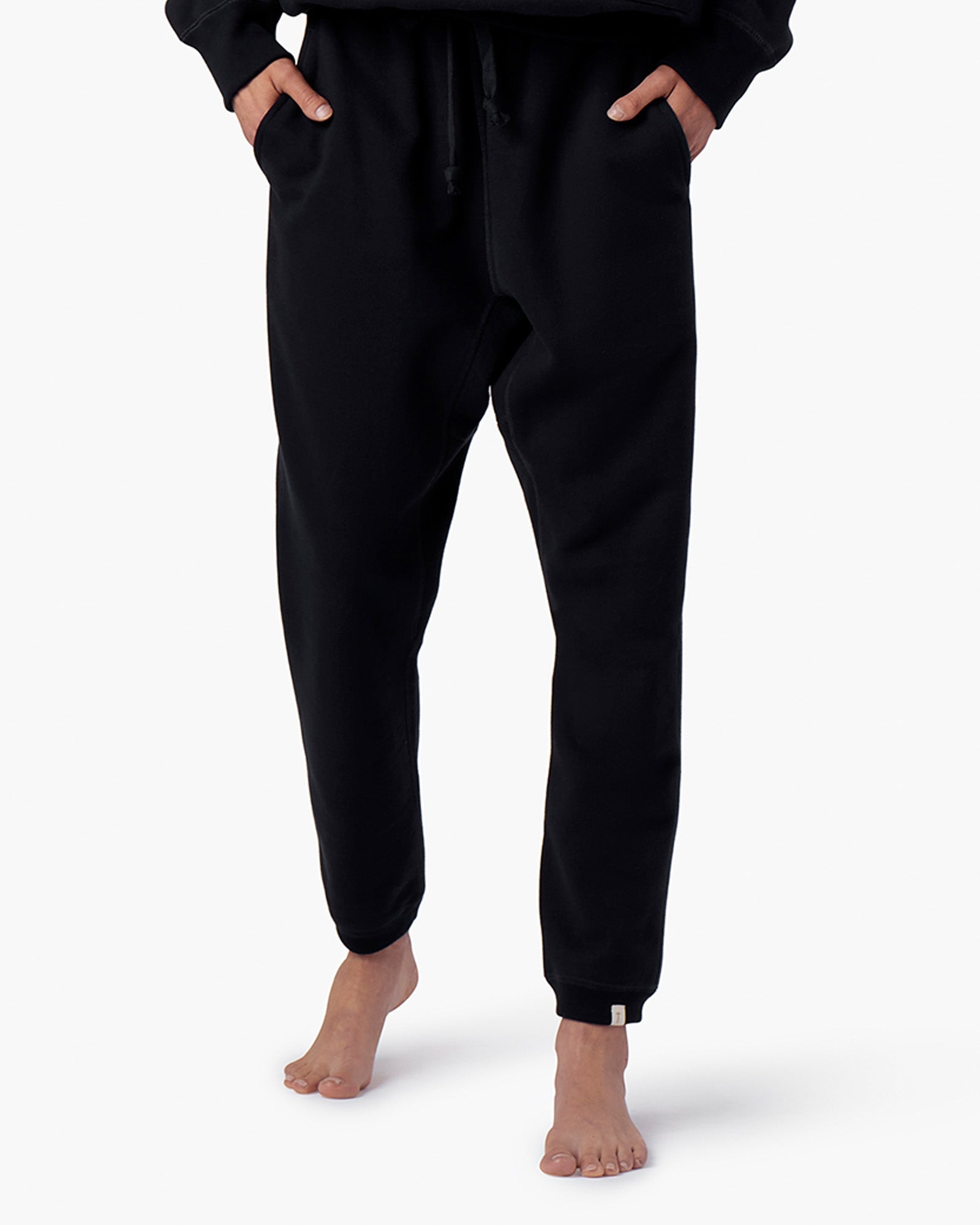 Women's TKEES Warm Core Jogger Black | AJGOK3470