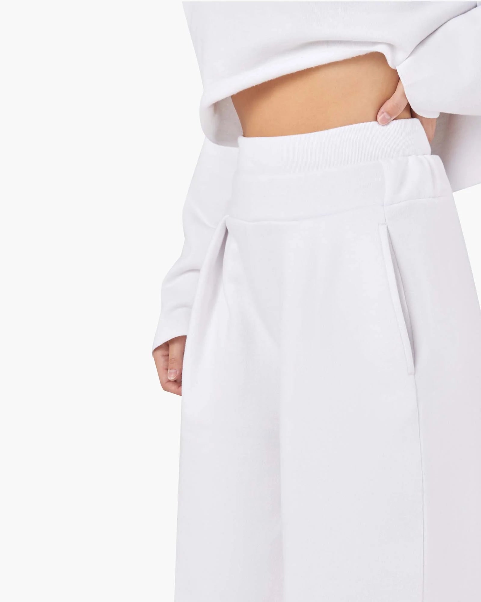 Women's TKEES Warm Core Wide Leg Pants White | NIBTL0927