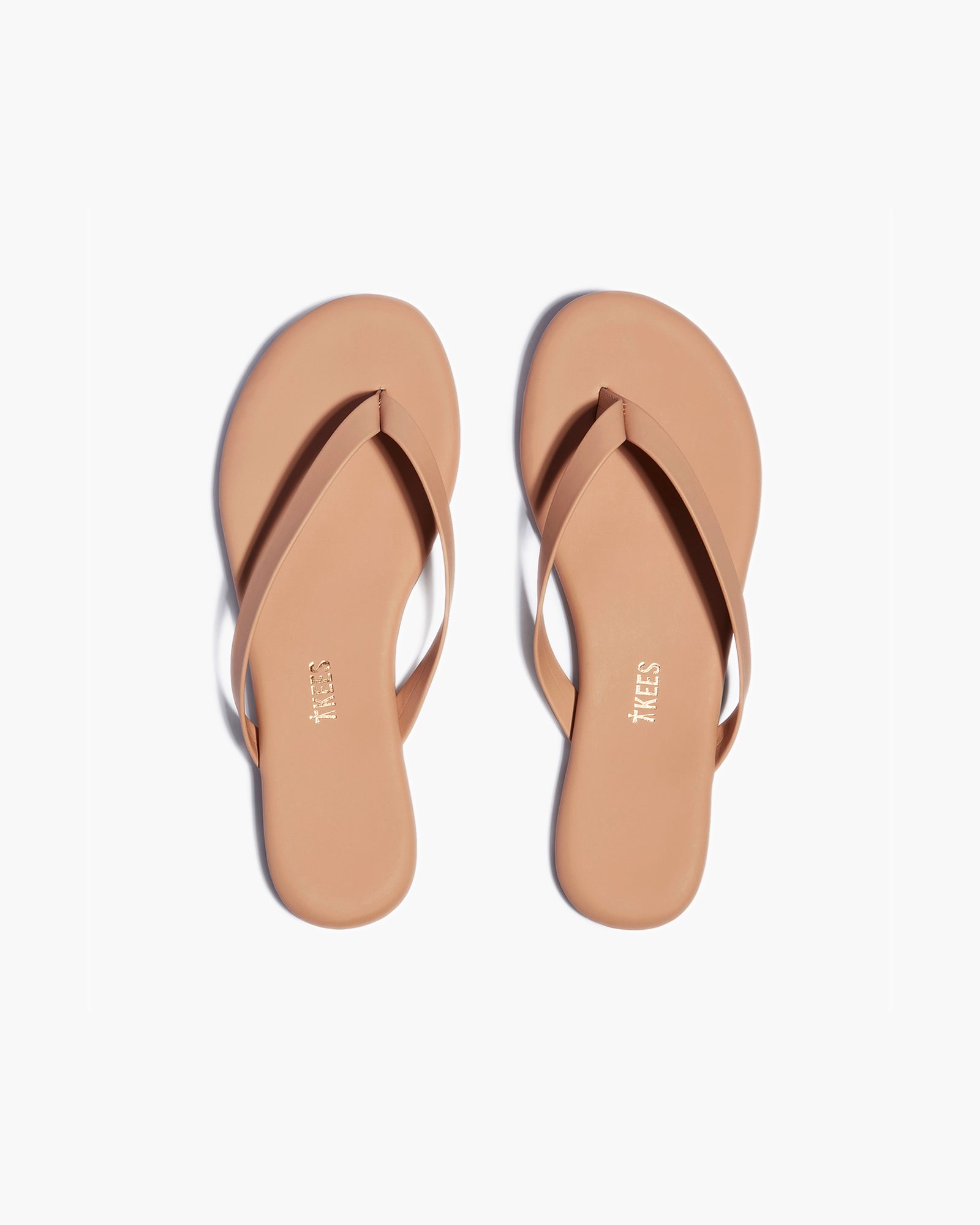 Women's TKEES Boyfriend Vegan Flip Flops Rose Gold | HWIRK4760