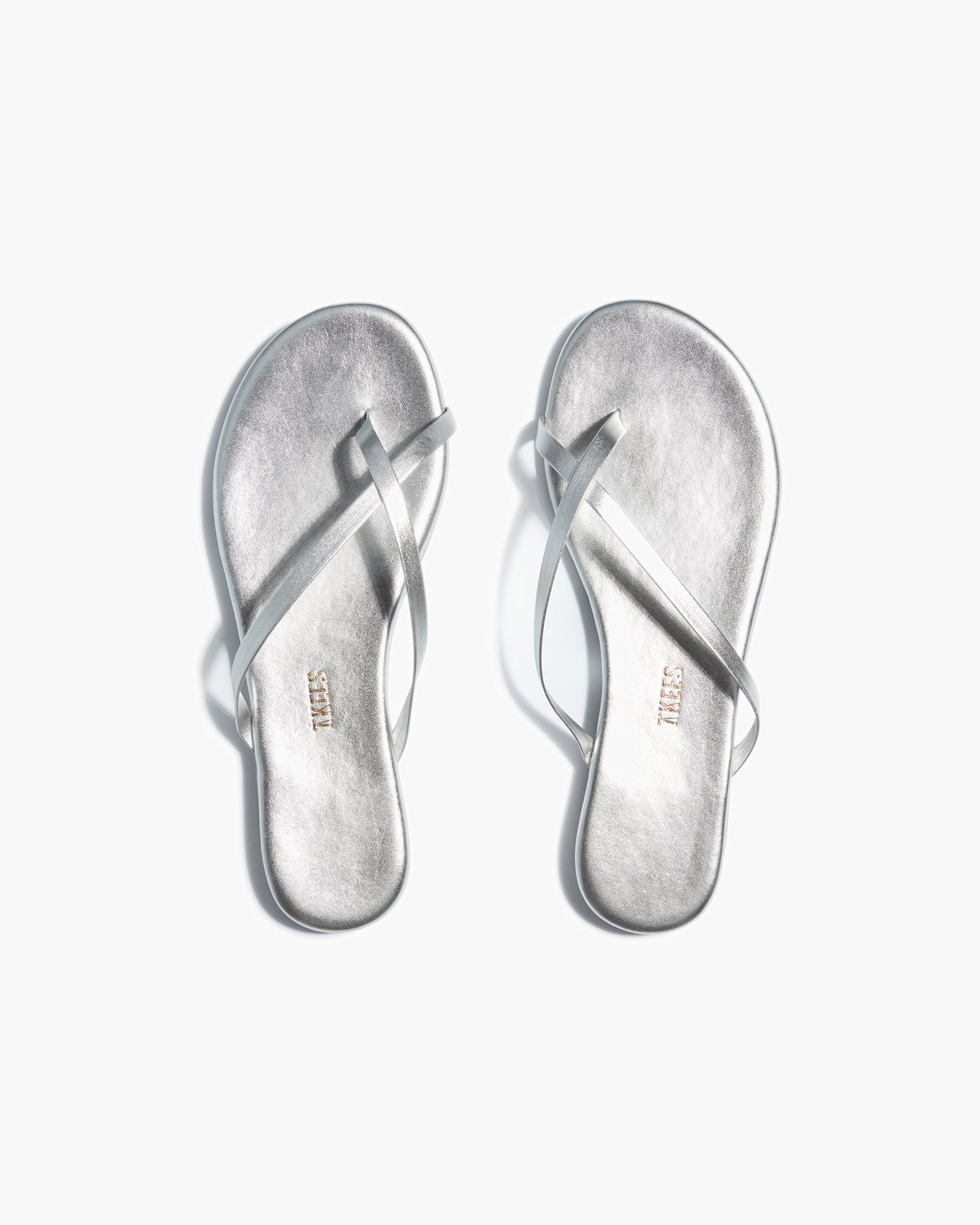 Women's TKEES Riley Metallics Sandals Silver | DYWEF8435